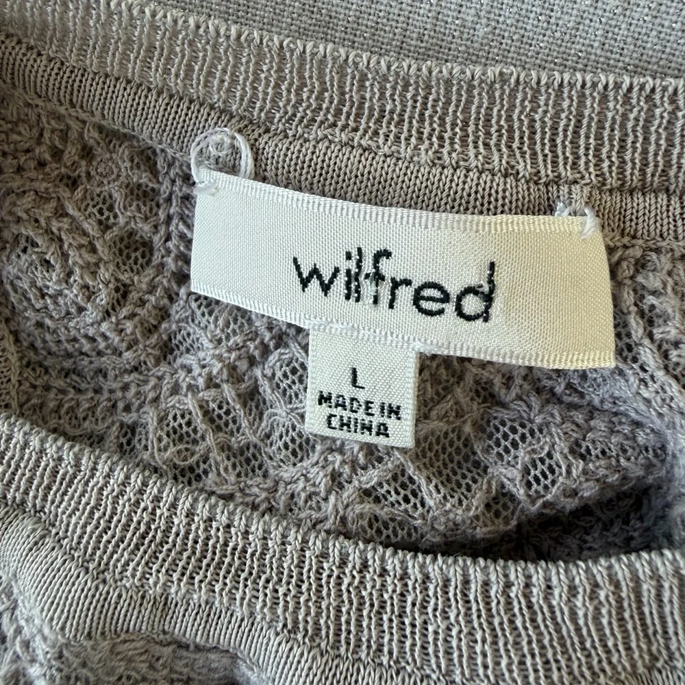 Wilfred Lace Racerback Tank Top Grey Paisley Lace Size L - Picture 4 of 4